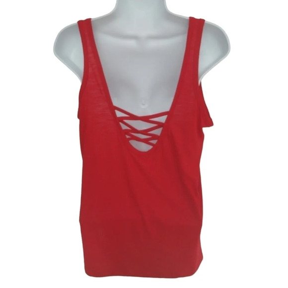 ACX Workout/Exercise Tank Top Red Semi-Sheer Lightweight M - Picture 5 of 6